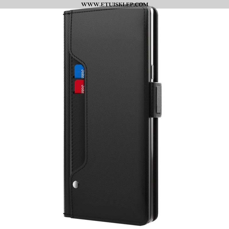 Etui Folio do Huawei P60 Pro Lusterko I Wyjmowany Uchwyt Na Karty